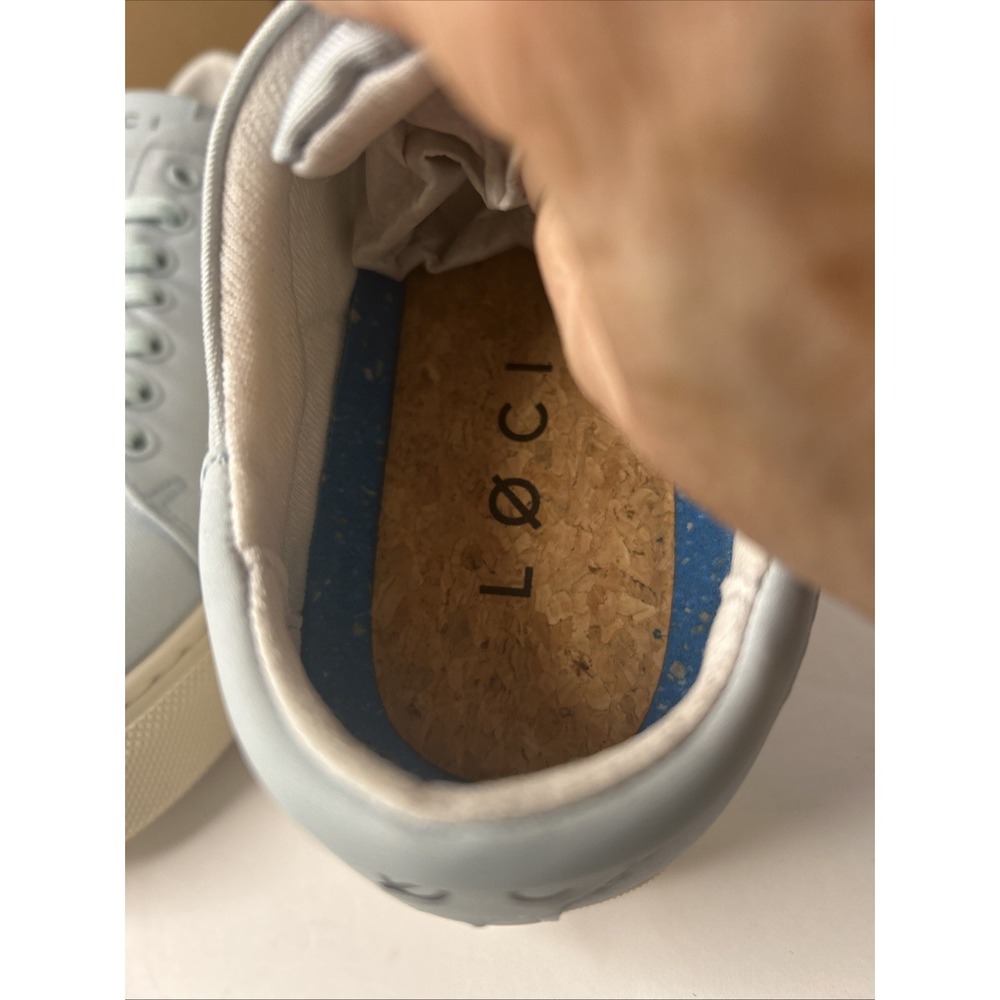 Loci Women's Light Blue Nine Vegan Low-Top Court Sneaker Shoes Size Eu 38 US 7 - Picture 9 of 12